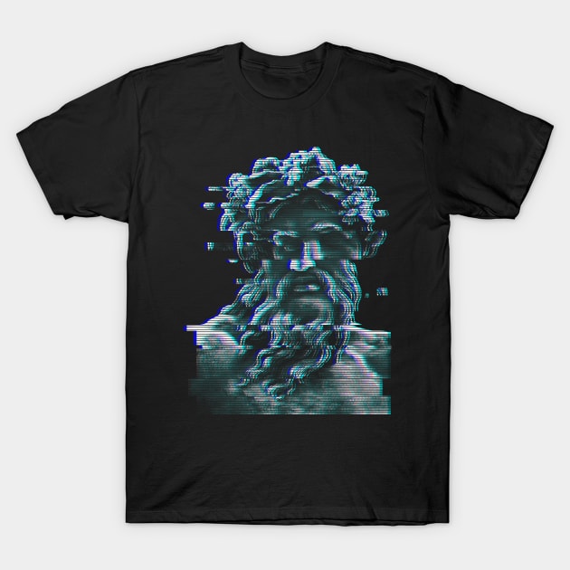 Zeus on Glitch T-Shirt by uglyvector